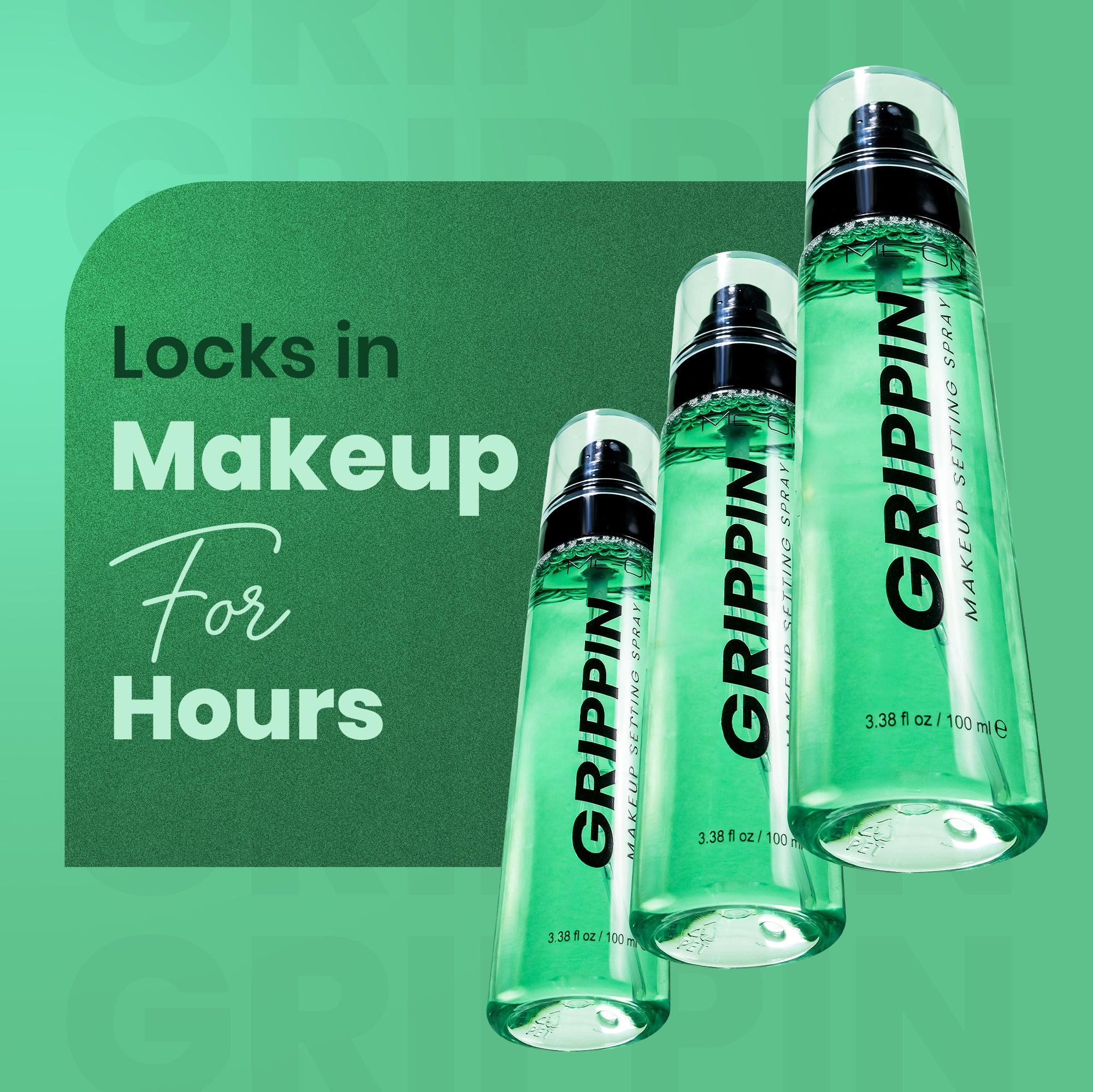 ME-ON Mist & Fix Grippin Makeup Setting Spray Lasting (100ml) | Pro Makeup Fixer| Long Lasting Makeup Setting Spray | Keeps Makeup Intact | Hydrates, Soothes | Niacinamide Vitamin B5 - Brightens dull skin
