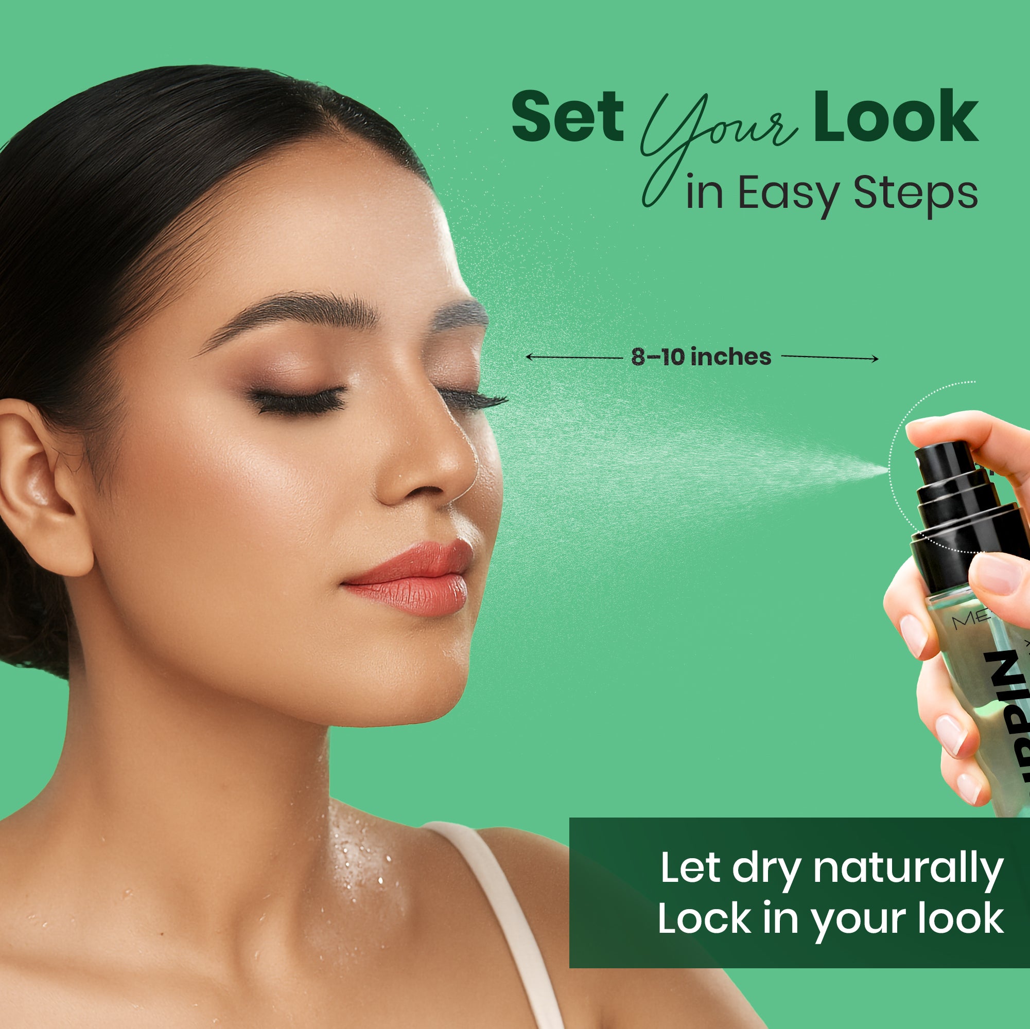 ME-ON Mist & Fix Grippin Makeup Setting Spray Lasting (100ml) | Pro Makeup Fixer| Long Lasting Makeup Setting Spray | Keeps Makeup Intact | Hydrates, Soothes | Niacinamide Vitamin B5 - Brightens dull skin