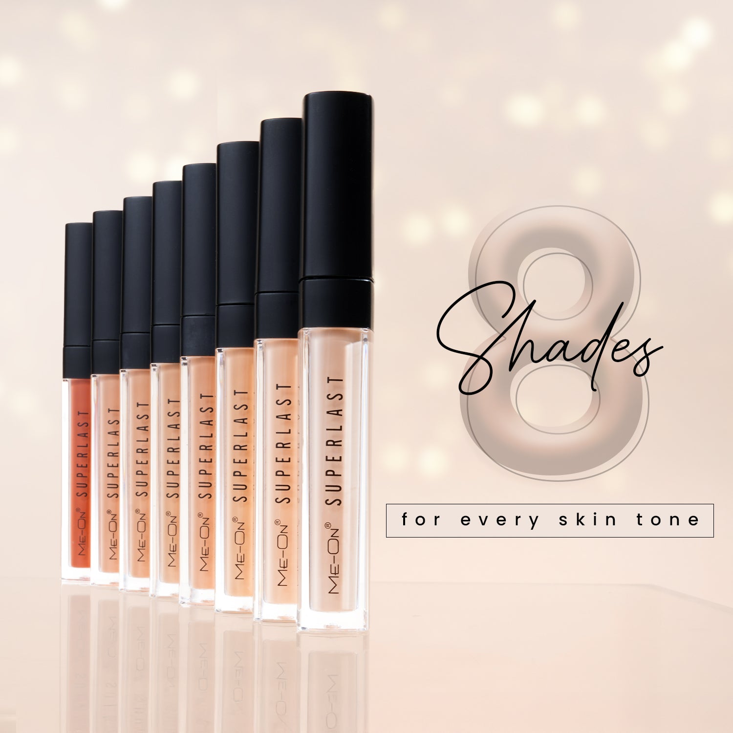 Superlast liquid concealer shade range with orange corrector
